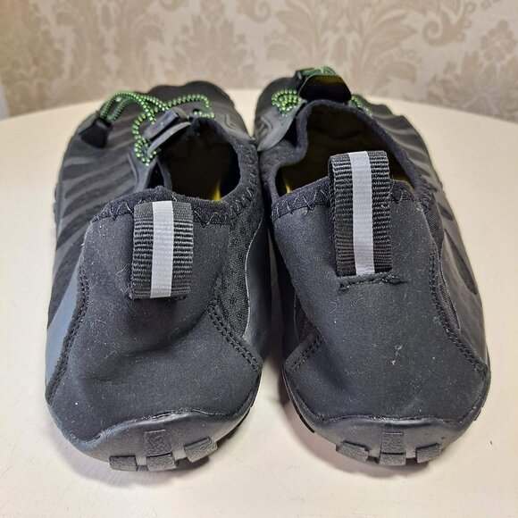 Men's Size 43 (US Size 10) Black Water Shoes Elastic Laces with Toggle NWOT - Picture 5 of 10